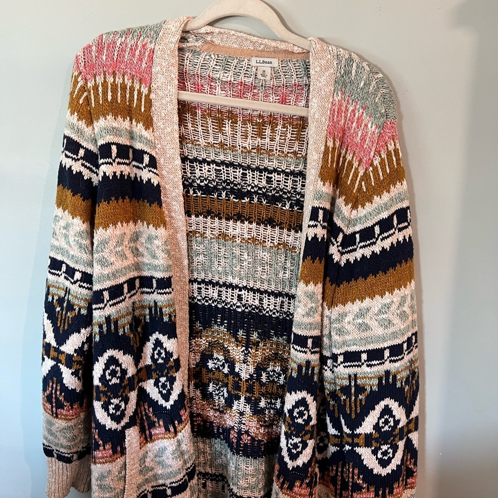 Open LL bean cardigan